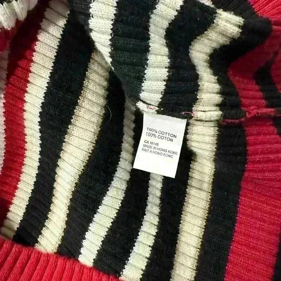 San Francisco | vintage red stripped long sleeve knit sweater womens medium - Picture 4 of 6
